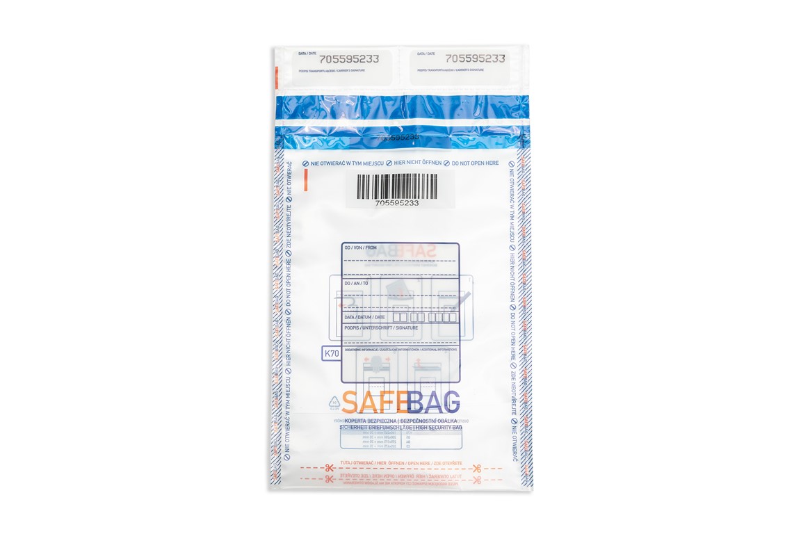 Koperta bezpieczna K70 SafeBag przezroczysta 1szt. Bong